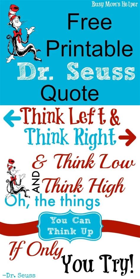 Dr Seuss Free Printable Quotes